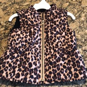 Girls leopard vest